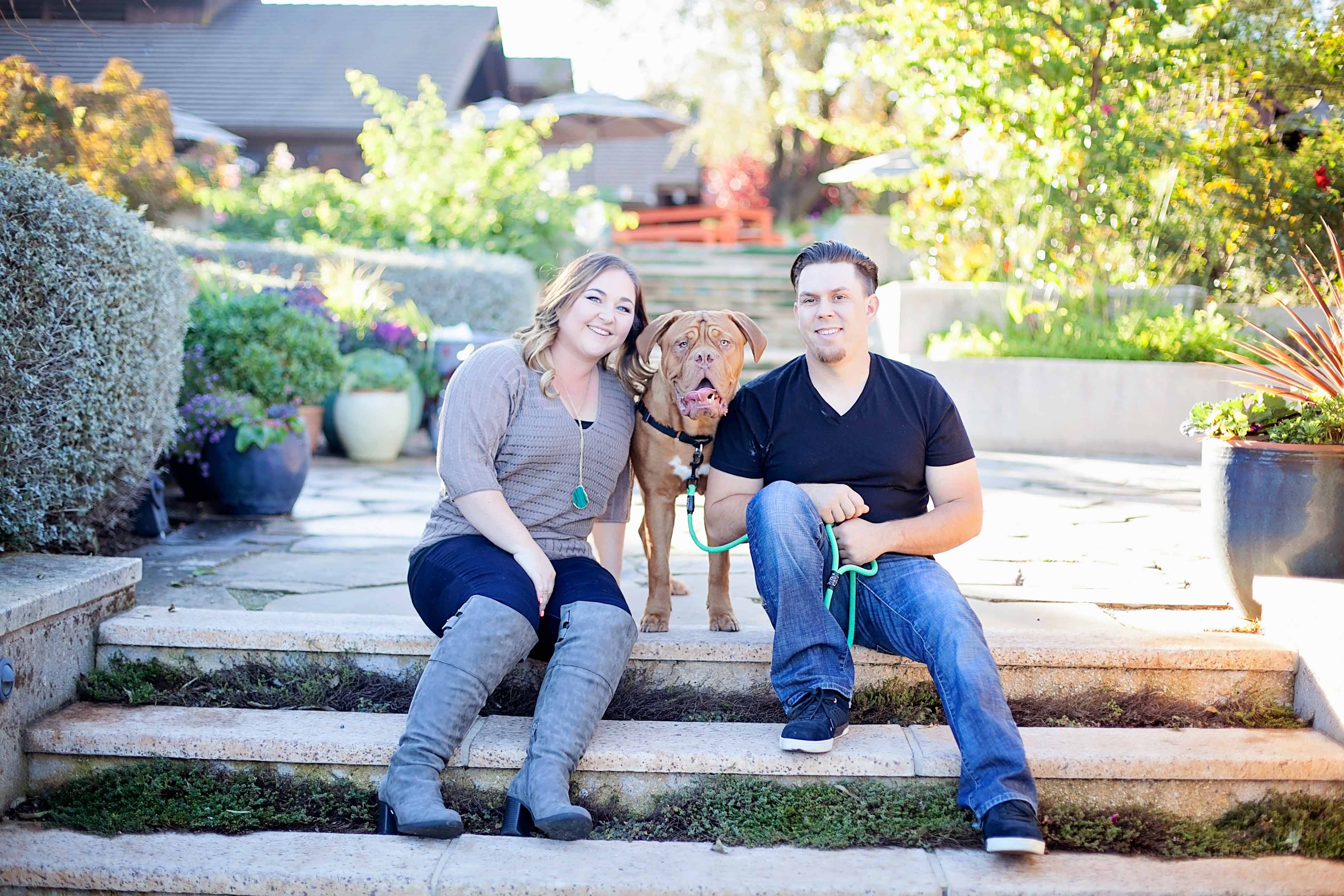 couples photos with dog sonoma county