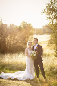 Bride and groom at their Merced wedding, captured by a Merced & Sonoma County wedding photographer