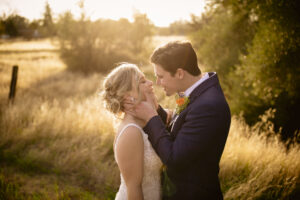 Bride and groom at their Merced wedding, captured by a Merced & Sonoma County wedding photographer